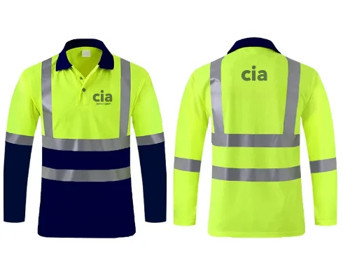 Uniforme Empresa Escola 9 camiseta manga longa 50fps reflexiva marutex logo cia