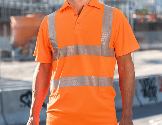 camiseta polo faixa reflexiva poliester com algodao marutex 1