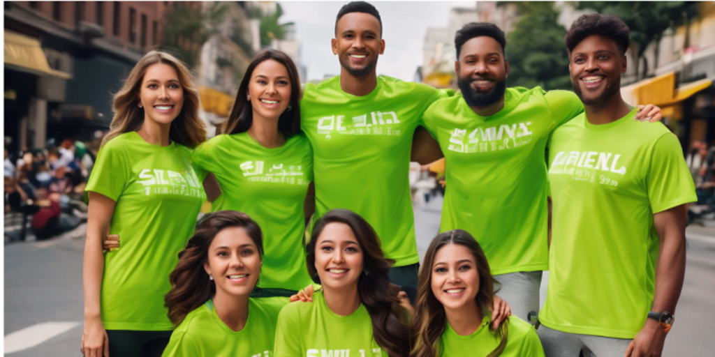 camiseta personalizada uniforme empresa evento rh marketing